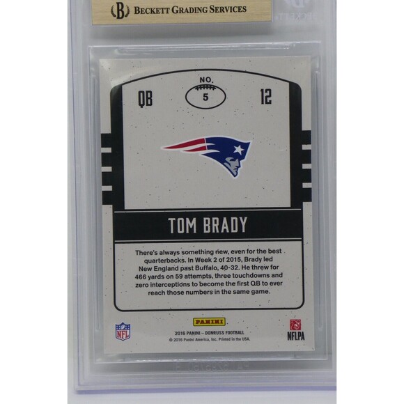 2016 Donruss Legends of the Fall #5 Tom Brady Patriots🔥Beckett 9.5 GEM🔥LOW POP - Picture 5 of 6